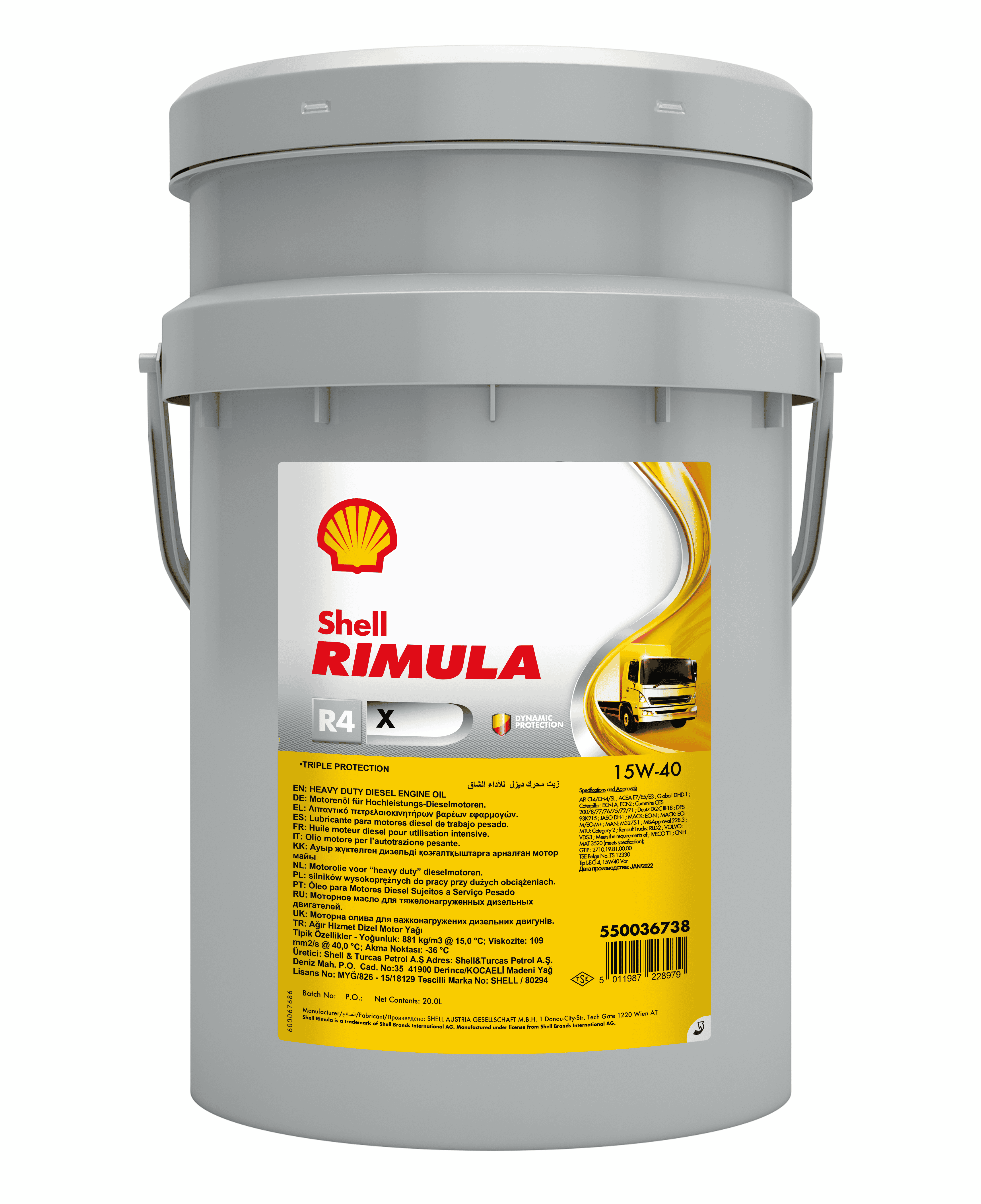 Shell-Rimula-R4-X-15W-40-pail-pack-shot